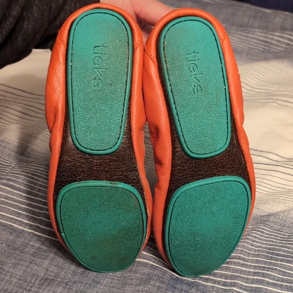 Tieks Orange Ballet Flats Classic Design - Picture 7 of 7
